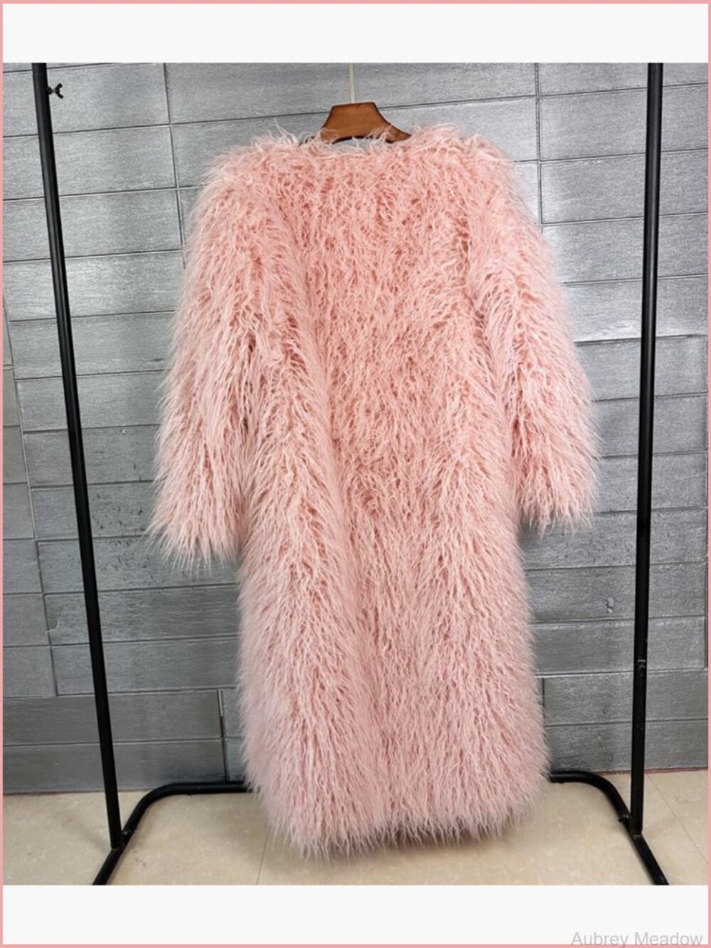 Shaggy Faux Fur Maxi Overcoat, Fluffy Long Cardigan Jacket - Picture 4 of 7